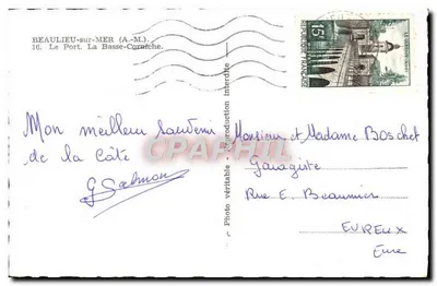 Port Beaulieu-sur-Mer — La Basse-Corse — wydawca Graphil — Rewers