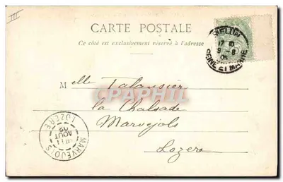 MELUN - Kerk Notre-Dame en Centrale Huis — uitgever M. M. Melun, n° 6 — Achterkant