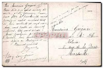 Criança tocando trombeta com pássaros — John Wills — n°7237/3 — Verso