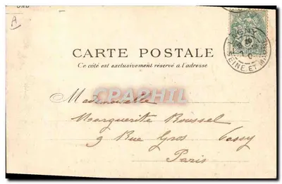 Noisiel — Schokoladenfabrik Menier (Ansicht der Marne) — Phototypie A. Rep et Filliette in Château-Thierry — Rückseite