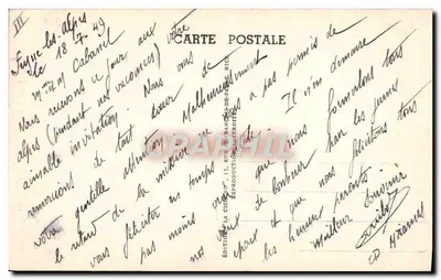 Excursión en esquí — Deportes invernales en las Alpes de Provenza — Ediciones La Cigale, n° 9501 — Reverso