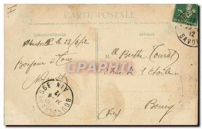 As Alpes - Esquiadores — C. Recraud, Editor, n° 2036 — Verso