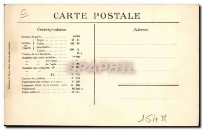 Locomotiva 230-592 — antiga 2792 Oeste — série 230-571 a 230-618 — F.F. Paris — Verso