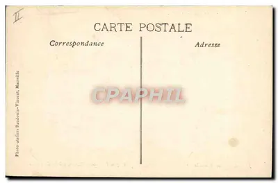 Człowiek na morzu — zatopienie statku — Fotoatelie Baudouin-Vincent, Marsylia — Rewers