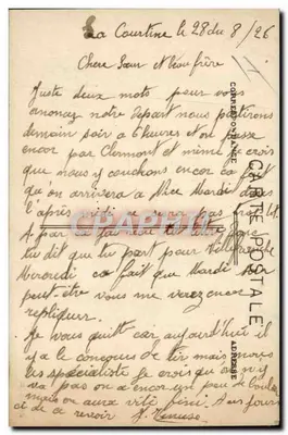 Campo de La Courtine — 1ª Brigada — Verso