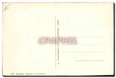 Toulon - Partida da Escadra — C.A.P. - Paris — Verso