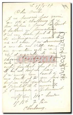 Cherburgo — Un enfermero de defensa móvil sorprendido por una Tormenta en la Mancha — Colección F C Cherbourg — Reverso