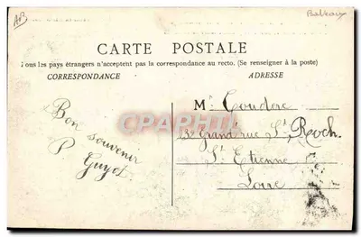 Chalon-sur-Saône — Lançamento de um torpedo de primeira classe — Estaleiros Schneider e Cie — Edição das Postagens Francesas — Verso