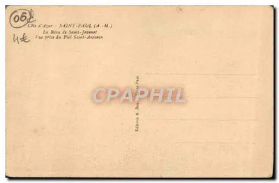 Saint-Paul (A.-M.) — Le Baou de Saint-Jeannet — Édition A. Baou-Saint-Paul — Verso