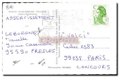 Cigogne — Widok ulicy schodowej — Wydawnictwo 'La Cigogne' i André Casanova — Rewers