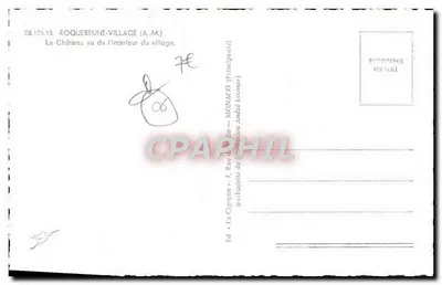 Roquebrune-Village (A.M.) — Zamek widziany z wnętrza wsi — André Lecone, Monako — Rewers