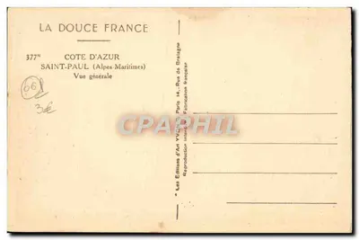 Saint-Paul — Ogólny widok — Les Éditions d'Art VV.CN. Paryż — Rewers
