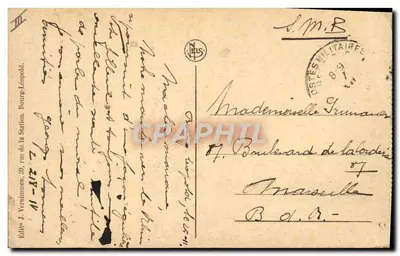 Campo de Beverloo — 'Malakoff', prisão militar — Editor J. Neis, n° III — Verso