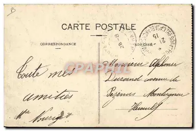 Casablanca — Presos varrendo as ruas — P. Grébert, Casablanca — Verso