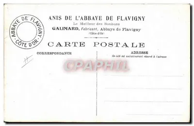 Abbaye de Flavigny — Fabryka Anisów (Strona Zachodnia) — Photo-Abbaye, 7. seria, nr 2 — Rewers