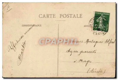 La Auvergne — Deportes invernales - El Salto en Esquí — editor desconocido, número de serie no visible — Reverso