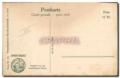 Statkowie żaglowe — Wydawca: 'MARINE-GALERIE' — N° 100 — Rewers