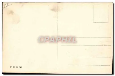 Statek żaglowy — widok morski — W.D.B. 587 — Rewers