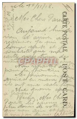 Os Abrigos do Soldado (União Franco-Americana) — A Cantina — 12-11-1918, Albert — Verso
