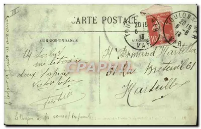 Toulon — A Estação dos Contratorpedeiros — LL. — n°73 — Verso