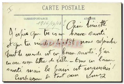 Duitse vloot in het Kielkanaal — Oorlog 1914-1915 — LL, n°439 — Achterkant