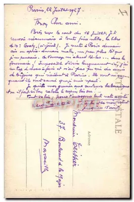 Previns — O Teatro — Inaugurado em 16 de Janeiro de 1875, construído no local da Antiga Igreja dos Cordeliers (estabelecida em torno de 1241) — Coleção Georges Tissler — Verso