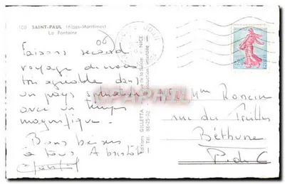 Saint-Paul (Alpes-Maritimes) — Fontanna — Éditions GILLETTA n°108 — Rewers