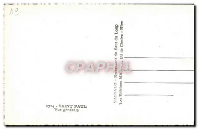 Saint-Paul-du-Cimiez — Ogólny widok — Vassalo Éditions, Nice — Rewers