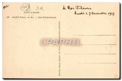 Saint-Paul (A.M.) — Starożytne drzwi — Wydawnictwo Roc Fleur — Rewers