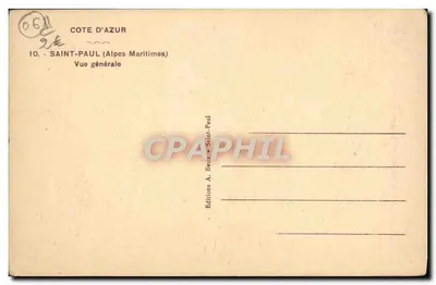Saint-Paul — vista general — Ediciones A. Baux - Saint-Paul — Reverso