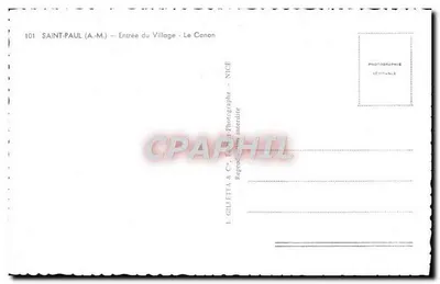 Saint-Paul (A.M.) — Wejście do Wsi — Kanon — Gili Fitta & Cie, Nice — Rewers