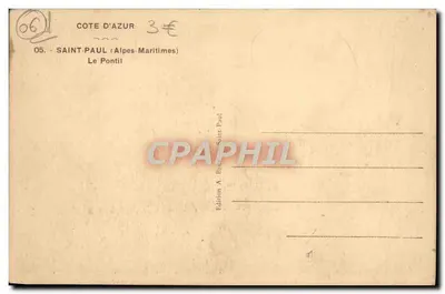 Saint-Paul - Le Pontil — Edizione A. Baud Saint-Paul — Verso