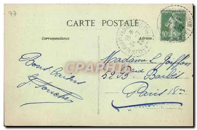 Moret-sur-Loing — Zamek — L. C. — Rewers
