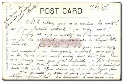 Dziecko i żołnierz — scena uliczna — Mas, seria N° 048 — Rewers