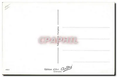 Gôndola de teleférico sobrecarregada — caricatura de Jean Gréian — Edição de Arte André, Grenoble — Verso