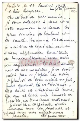 Sciatori in montagna — Editore: Éditions de la Poste, n° 313/3 — Verso