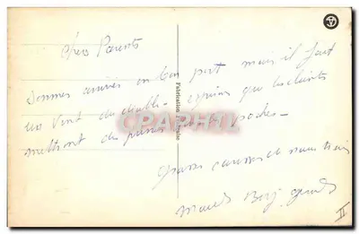 Mulher esquiadora em pista íngreme — A. LELLY — série — Verso