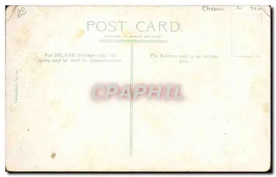 Bilhete postal antigo Trem Locomotiva Skibo Castle Highland Railway — Verso