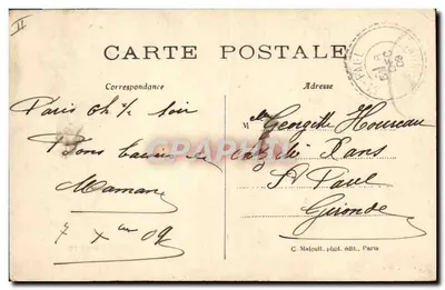 Paris — Ankunft in Paris — C. M. Déposé — Rückseite