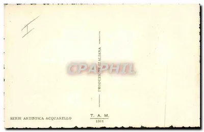 Jachtowe łodzie na rzeczce — widok krajobrazowy — seria T.A.M. 1311 — Rewers