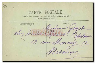 Paris - Les Tuileries - 4th July 1920 — Uma menina órfã de 13 anos, ajudada pela Associação Crianças sem Pai da França, lê uma mensagem de gratidão ao Embaixador dos Estados Unidos — Verso
