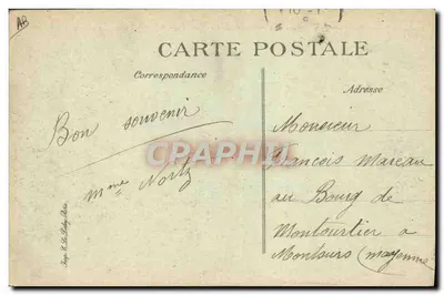 Amerikaanse Onafhankelijkheid feest in Parijs — 4 juli 1918 — voor de Statuette van Washington — Achterkant