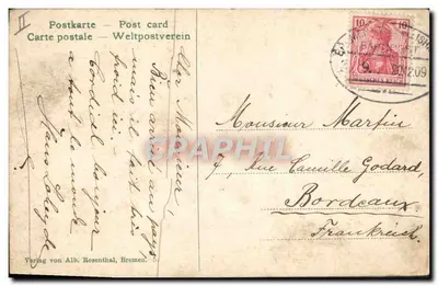 Wilhelmshaven — Widok portu. Torpedowce. — Wydawnictwo Alb. Rosenthal, Brema — Rewers