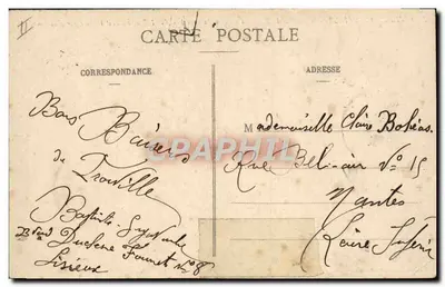 Batalha de Torpilleurs em manobras no Canal da Mancha se dirigindo ao Porto em tempo ruim — Trouville-de-Auville — Verso