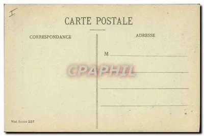 Reims — Teatro após bombardeios 1914-16 — Coleção G. Dubois, Reims — Verso