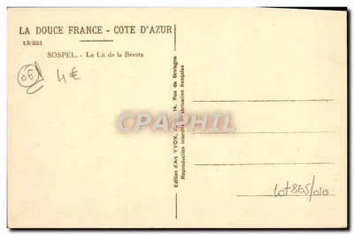 Sospel - O Leito da Bévéra — Edição de Arte Yvon, Paris — Verso