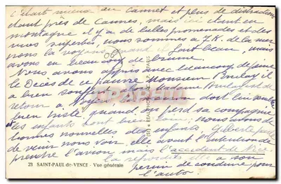 Saint-Paul-de-Vence — Algemene uitzicht — uitgever C. P. P. Paris — Achterkant