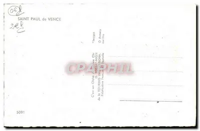 Saint-Paul-de-Vence — panoramiczny widok wioska — G. Possat, n° 5091 — Rewers