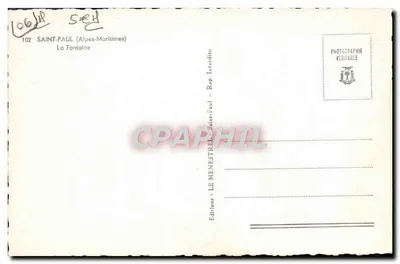 Saint-Paul (Alpes-Maritimes) — Fontanna — Wydawnictwo Le Menestrel — Rewers