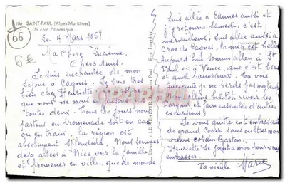 Saint-Paul (Alpes-Maritimes) — pittoreske hoek — Uitgaven Le Menestrel, n°106 — Achterkant